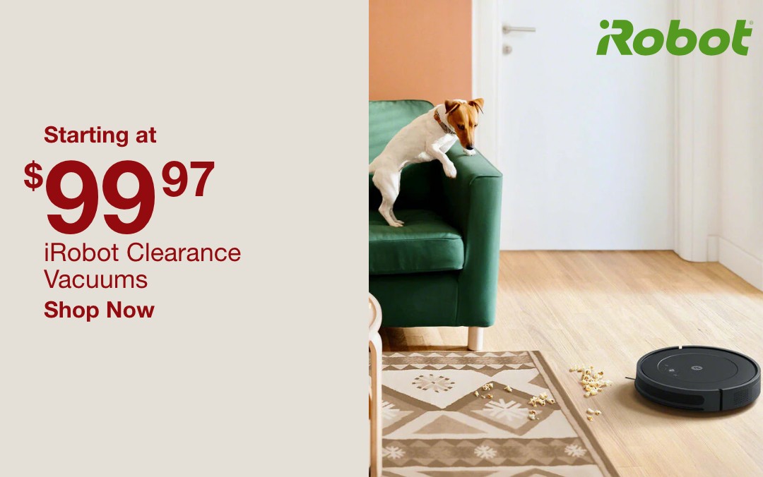 starting at 99.97 dollars irobot clearance vacuums shop now